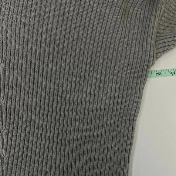 The Limited Size M/L Ribbed Cowl Neck 3/4 Sleeve Sweater Tunic Minimal Winter - Picture 6 of 7